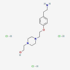 2-(4-{2-[4-(2-Aminoethyl)phenoxy]ethyl}piperazin-1-yl)ethan-1-ol trihydrochloride