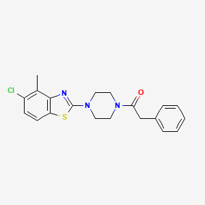 1-[4-(5-chloro-4-methyl-1,3-benzothiazol-2-yl)piperazin-1-yl]-2-phenylethan-1-one