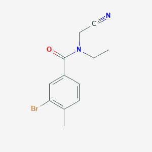 molecular formula C12H13BrN2O B2490503 3-溴-N-(氰甲基)-N-乙基-4-甲基苯甲酰胺 CAS No. 1436202-61-7