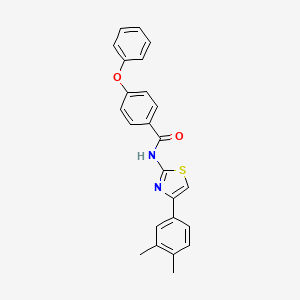 molecular formula C24H20N2O2S B2490506 N-[4-(3,4-dimethylphenyl)-1,3-thiazol-2-yl]-4-phenoxybenzamide CAS No. 324758-90-9