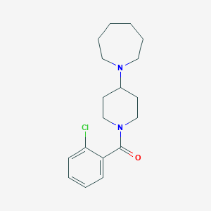 molecular formula C18H25ClN2O B249051 1-[1-(2-Chlorobenzoyl)-4-piperidinyl]azepane 