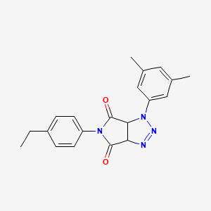molecular formula C20H20N4O2 B2490513 1-(3,5-dimethylphenyl)-5-(4-ethylphenyl)-1,6a-dihydropyrrolo[3,4-d][1,2,3]triazole-4,6(3aH,5H)-dione CAS No. 1172904-22-1