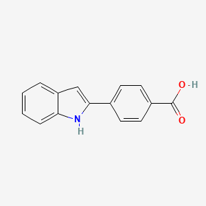 molecular formula C15H11NO2 B2490519 4-(1H-indol-2-yl)benzoic Acid CAS No. 58995-75-8
