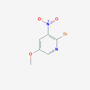 molecular formula C6H5BrN2O3 B2490524 2-Bromo-5-methoxy-3-nitropyridine CAS No. 1805025-96-0