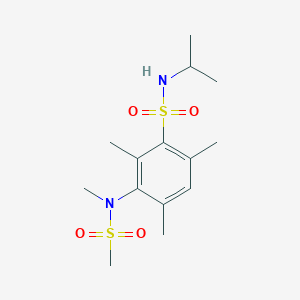 molecular formula C14H24N2O4S2 B2490525 N-isopropyl-2,4,6-trimethyl-3-(N-methylmethylsulfonamido)benzenesulfonamide CAS No. 923185-35-7