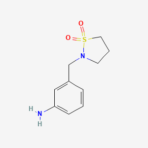 2-[(3-Aminophenyl)methyl]-1lambda6,2-thiazolidine-1,1-dione