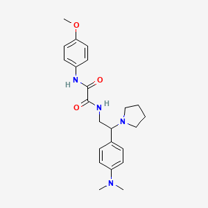 molecular formula C23H30N4O3 B2490530 N1-(2-(4-(dimethylamino)phenyl)-2-(pyrrolidin-1-yl)ethyl)-N2-(4-methoxyphenyl)oxalamide CAS No. 899729-15-8