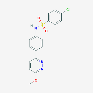 molecular formula C17H14ClN3O3S B2490538 4-氯-N-[4-(6-甲氧吡啶-3-基)苯基]苯磺酰胺 CAS No. 903352-12-5