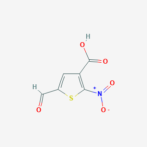 molecular formula C6H3NO5S B2490554 5-Formyl-2-nitrothiophene-3-carboxylic acid CAS No. 2248415-57-6