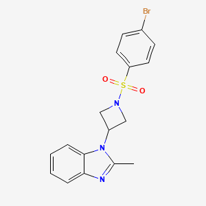 molecular formula C17H16BrN3O2S B2490557 1-[1-(4-bromobenzenesulfonyl)azetidin-3-yl]-2-methyl-1H-1,3-benzodiazole CAS No. 2380188-61-2