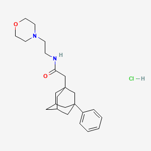 molecular formula C24H35ClN2O2 B2490565 N-[2-(吗啉-4-基)乙基]-2-(3-苯基-1-亚金刚烷-1-基)乙酰胺盐酸盐 CAS No. 1052411-39-8