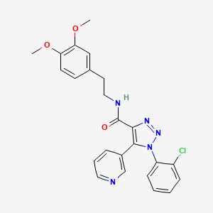 molecular formula C24H22ClN5O3 B2490575 1-(2-氯苯基)-N-[2-(3,4-二甲氧基苯基)乙基]-5-(吡啶-3-基)-1H-1,2,3-三唑-4-甲酰胺 CAS No. 1207059-41-3