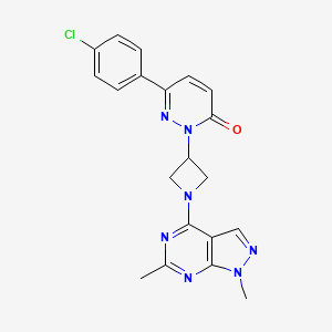 6-(4-chlorophenyl)-2-(1-{1,6-dimethyl-1H-pyrazolo[3,4-d]pyrimidin-4-yl}azetidin-3-yl)-2,3-dihydropyridazin-3-one