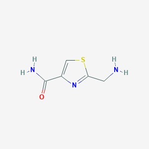 molecular formula C5H7N3OS B2490598 2-(Aminomethyl)thiazole-4-carboxamide CAS No. 203793-16-2