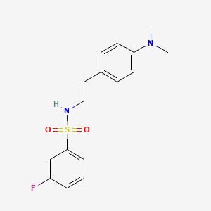 molecular formula C16H19FN2O2S B2490601 N-(4-(dimethylamino)phenethyl)-3-fluorobenzenesulfonamide CAS No. 953941-55-4
