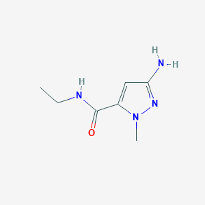 molecular formula C7H12N4O B2490602 3-amino-N-ethyl-1-methyl-1H-pyrazole-5-carboxamide CAS No. 1325147-94-1