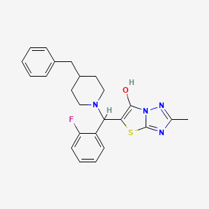 5-((4-Benzylpiperidin-1-yl)(2-fluorophenyl)methyl)-2-methylthiazolo[3,2-b][1,2,4]triazol-6-ol