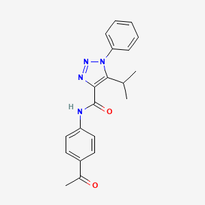molecular formula C20H20N4O2 B2490610 N-(4-乙酰苯基)-5-异丙基-1-苯基-1H-1,2,3-三唑-4-羧酰胺 CAS No. 954319-31-4