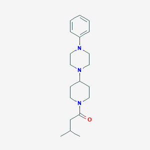 molecular formula C20H31N3O B249063 3-Methyl-1-[4-(4-phenylpiperazin-1-yl)piperidin-1-yl]butan-1-one 