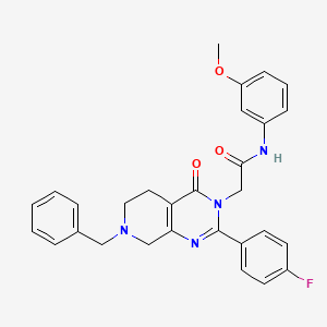 molecular formula C29H27FN4O3 B2490647 1-(4-chlorophenyl)-4-{[2-methyl-5-(4-methylphenyl)-1H-pyrrol-3-yl]carbonyl}piperazine CAS No. 1206992-22-4