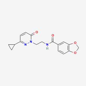 N-(2-(3-cyclopropyl-6-oxopyridazin-1(6H)-yl)ethyl)benzo[d][1,3]dioxole-5-carboxamide