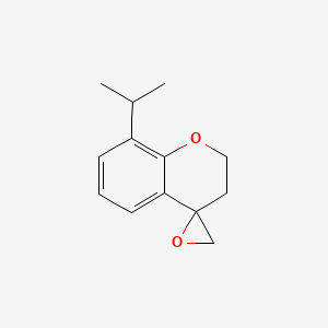 molecular formula C13H16O2 B2490654 8-Propan-2-ylspiro[2,3-dihydrochromene-4,2'-oxirane] CAS No. 2248414-96-0