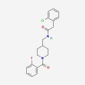 2-(2-chlorophenyl)-N-((1-(2-fluorobenzoyl)piperidin-4-yl)methyl)acetamide