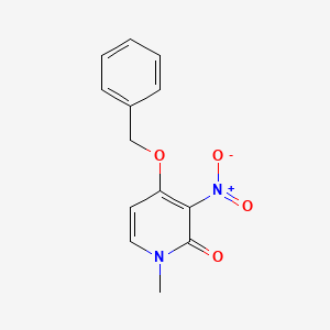 molecular formula C13H12N2O4 B2490662 4-(benzyloxy)-1-methyl-3-nitropyridin-2(1H)-one CAS No. 1706751-73-6