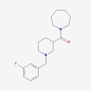 molecular formula C19H27FN2O B249067 1-{[1-(3-Fluorobenzyl)-3-piperidinyl]carbonyl}azepane 