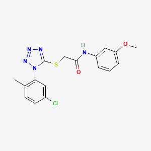 2-[1-(5-chloro-2-methylphenyl)tetrazol-5-yl]sulfanyl-N-(3-methoxyphenyl)acetamide