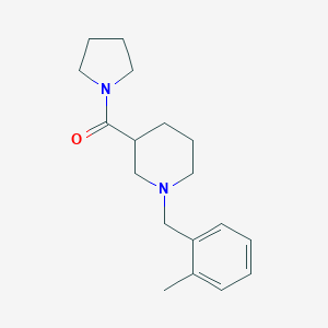 molecular formula C18H26N2O B249068 1-(2-Methylbenzyl)-3-(1-pyrrolidinylcarbonyl)piperidine 