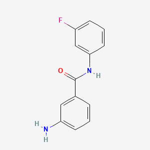 molecular formula C13H11FN2O B2490681 3-氨基-N-(3-氟苯基)苯甲酰胺 CAS No. 251446-40-9