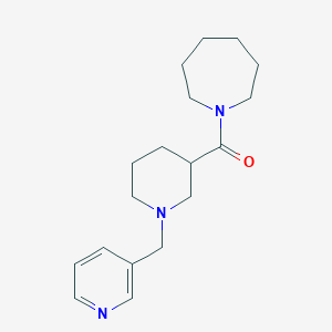 molecular formula C18H27N3O B249069 1-{[1-(3-Pyridinylmethyl)-3-piperidinyl]carbonyl}azepane 