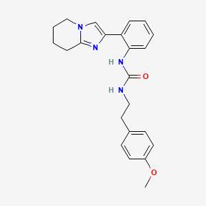 molecular formula C23H26N4O2 B2490693 1-(4-Methoxyphenethyl)-3-(2-(5,6,7,8-tetrahydroimidazo[1,2-a]pyridin-2-yl)phenyl)urea CAS No. 2034299-54-0
