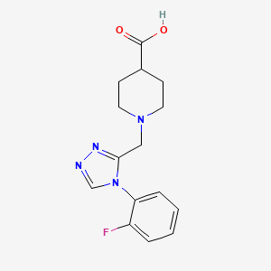1-{[4-(2-fluorophenyl)-4H-1,2,4-triazol-3-yl]methyl}piperidine-4-carboxylic acid
