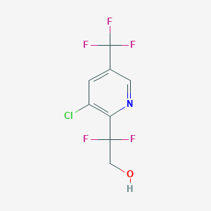 molecular formula C8H5ClF5NO B2490711 2-(3-Chloro-5-(trifluoromethyl)pyridin-2-yl)-2,2-difluoroethanol CAS No. 1431842-81-7