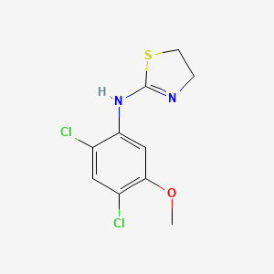 molecular formula C10H10Cl2N2OS B2490713 N-(2,4-dichloro-5-methoxyphenyl)-N-(1,3-thiazolan-2-yliden)amine CAS No. 400736-26-7