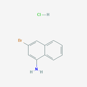 molecular formula C10H9BrClN B2490714 3-Bromonaphthalen-1-amine hydrochloride CAS No. 858019-07-5