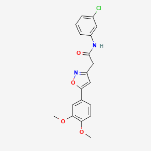 N-(3-chlorophenyl)-2-(5-(3,4-dimethoxyphenyl)isoxazol-3-yl)acetamide