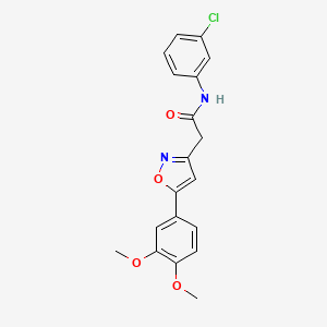 N-(3-chlorophenyl)-2-[5-(3,4-dimethoxyphenyl)-1,2-oxazol-3-yl]acetamide