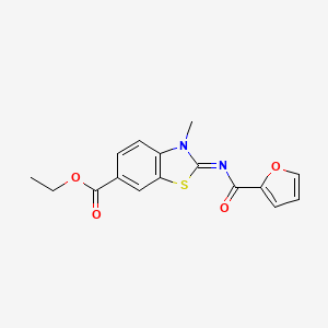 Ethyl 2-(furan-2-carbonylimino)-3-methyl-1,3-benzothiazole-6-carboxylate