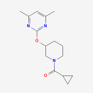 2-[(1-cyclopropanecarbonylpiperidin-3-yl)oxy]-4,6-dimethylpyrimidine