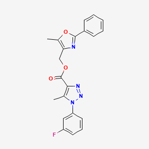 (5-methyl-2-phenyl-1,3-oxazol-4-yl)methyl 1-(3-fluorophenyl)-5-methyl-1H-1,2,3-triazole-4-carboxylate