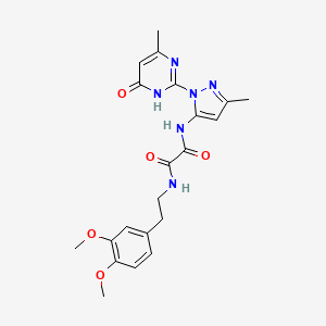 N1-(3,4-dimethoxyphenethyl)-N2-(3-methyl-1-(4-methyl-6-oxo-1,6-dihydropyrimidin-2-yl)-1H-pyrazol-5-yl)oxalamide