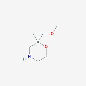 molecular formula C7H15NO2 B2490735 2-(Methoxymethyl)-2-methylmorpholine CAS No. 1467105-42-5