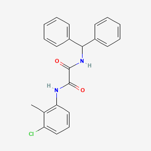 molecular formula C22H19ClN2O2 B2490745 N1-benzhydryl-N2-(3-chloro-2-methylphenyl)oxalamide CAS No. 941963-46-8