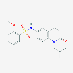 molecular formula C22H28N2O4S B2490747 2-ethoxy-N-(1-isobutyl-2-oxo-1,2,3,4-tetrahydroquinolin-6-yl)-5-methylbenzenesulfonamide CAS No. 946326-30-3