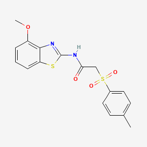 molecular formula C17H16N2O4S2 B2490748 N-(4-甲氧基苯并[d]噻唑-2-基)-2-对甲苯基乙酰胺 CAS No. 895441-71-1