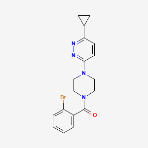 molecular formula C18H19BrN4O B2490768 (2-Bromophenyl)(4-(6-cyclopropylpyridazin-3-yl)piperazin-1-yl)methanone CAS No. 2034369-66-7