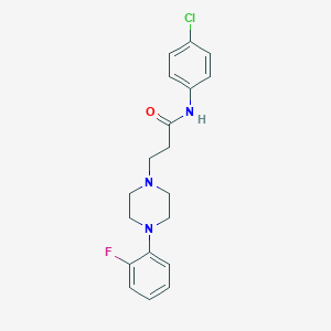 molecular formula C19H21ClFN3O B249078 N-(4-chlorophenyl)-3-[4-(2-fluorophenyl)piperazin-1-yl]propanamide 